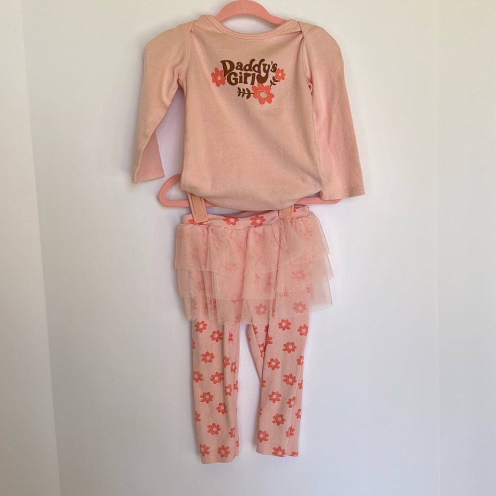 Carters ‘Daddy’s Girl’ Set, Pink w Tutu, Size 12M
